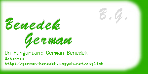 benedek german business card